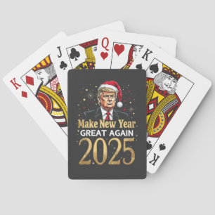Neujahr wieder großartig 2025 Trump-Amtseinführung Spielkarten