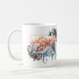 Neujahr Winter Foto in Blue Style Kaffeetasse