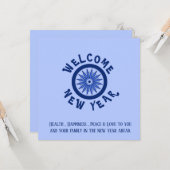 NEUJAHRE FÜR JEDEN KARTE (Vorderseite/Rückseite Beispiel)