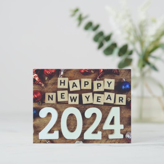 NEUJAHRE POSTCARD POSTKARTE (Stehend Vorderseite)