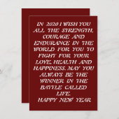 NEUJAHRESKARTE FEIERTAGSKARTE (Vorne/Hinten)