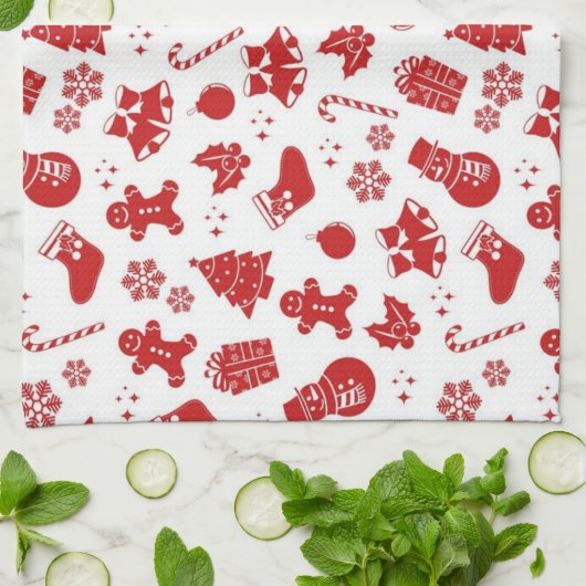 Neujahresmuster Geschirrtuch (Gefaltet)