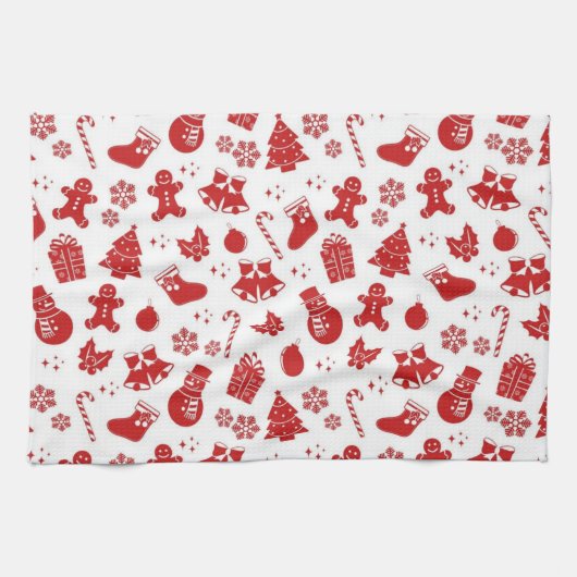 Neujahresmuster Geschirrtuch (Horizontal)