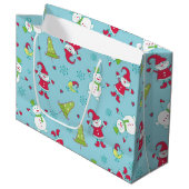 Neujahresmuster Große Geschenktüte (Vorderseite Schrägansicht)