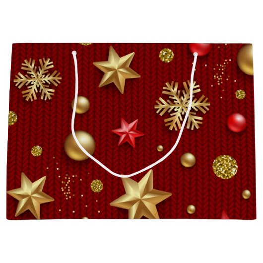 Neujahresmuster Große Geschenktüte (Vorderseite)