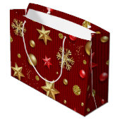 Neujahresmuster Große Geschenktüte (Rückseite Schrägansicht)