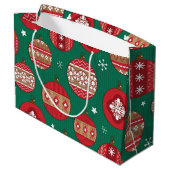 Neujahresmuster Große Geschenktüte (Rückseite Schrägansicht)