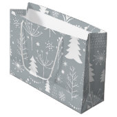 Neujahresmuster Große Geschenktüte (Vorderseite Schrägansicht)