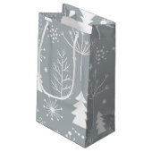 Neujahresmuster Kleine Geschenktüte (Rückseite Schrägansicht)