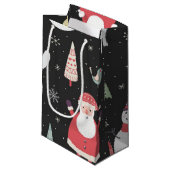Neujahresmuster Kleine Geschenktüte (Vorderseite Schrägansicht)