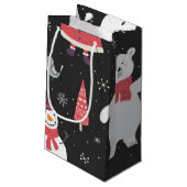 Neujahresmuster Kleine Geschenktüte (Rückseite Schrägansicht)