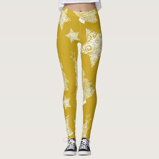 Neujahresmuster Leggings (Vorderseite)