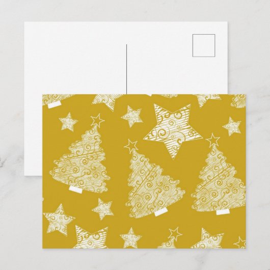 Neujahresmuster Postkarte (Vorne/Hinten)