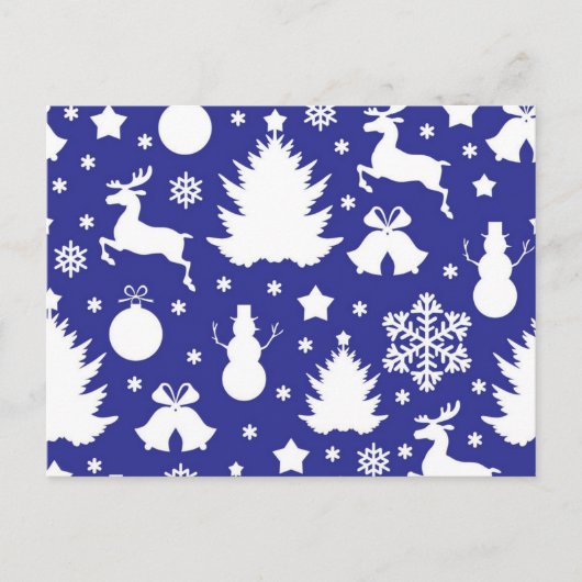 Neujahresmuster Postkarte (Vorderseite)