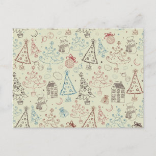 Neujahresmuster Postkarte