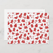 Neujahresmuster Postkarte (Vorne/Hinten)