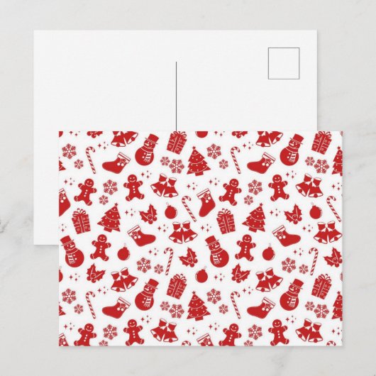 Neujahresmuster Postkarte (Vorne/Hinten)