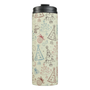 Neujahresmuster Thermosbecher