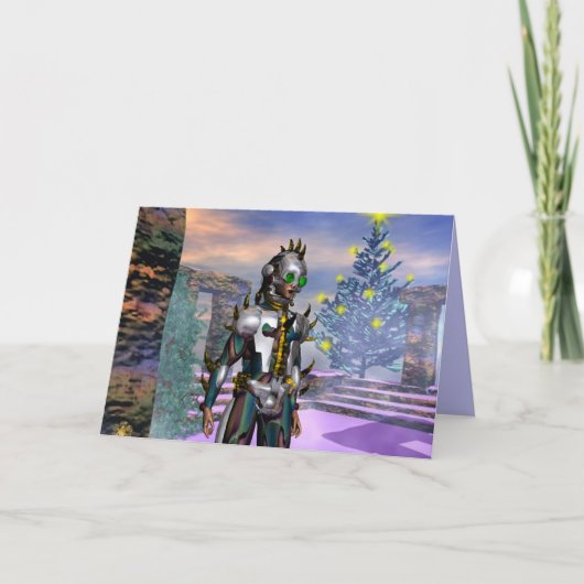 NEUJAHRESTAG EINES ZYBORGS FEIERTAGSKARTE (Vorderseite)