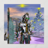 NEUJAHRESTAG EINES ZYBORGS FEIERTAGSKARTE (Vorne/Hinten)