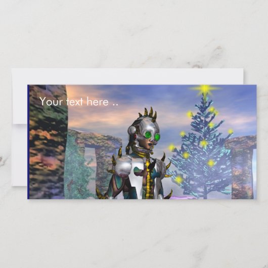 NEUJAHRESTAG EINES ZYBORGS FEIERTAGSKARTE (Vorderseite)