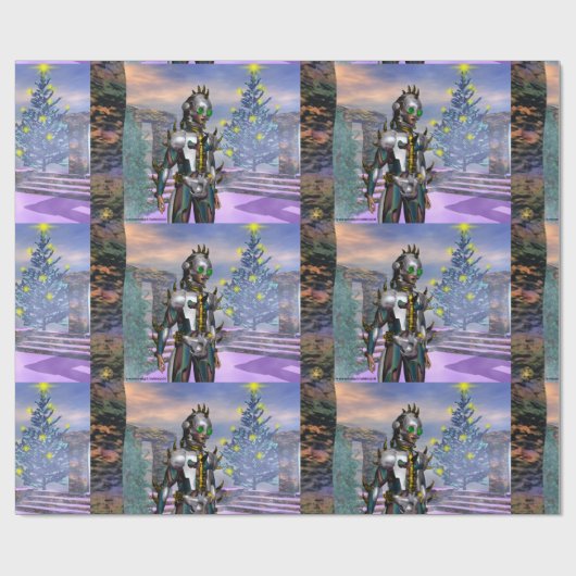 NEUJAHRESTAG EINES ZYBORGS GESCHENKPAPIER (Flach)