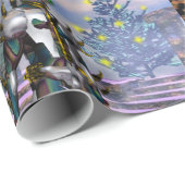 NEUJAHRESTAG EINES ZYBORGS GESCHENKPAPIER (Rolleneckpunkt)