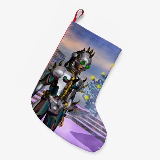 NEUJAHRESTAG EINES ZYBORGS KLEINER WEIHNACHTSSTRUMPF (Vorderansicht (hängend))