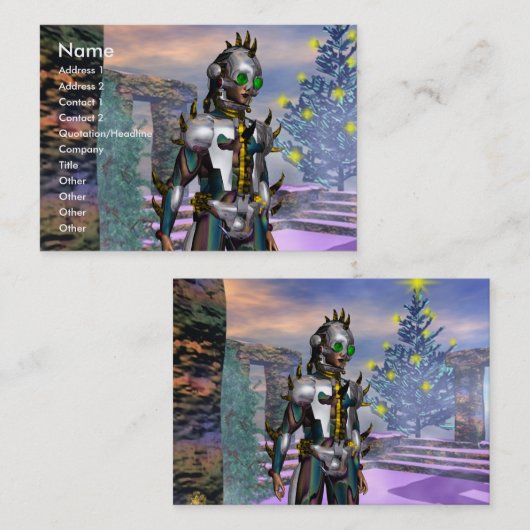 NEUJAHRESTAG EINES ZYBORGS VISITENKARTE (Vorne/Hinten)