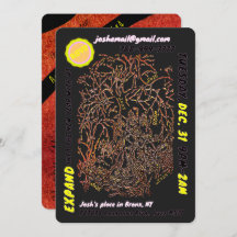 NEUJÄHRIGE EVE PARTY Einladung & Pauschalreise-Kar