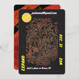 NEUJÄHRIGE EVE PARTY Einladung & Pauschalreise-Kar