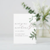 Neujahrliche Änderung der Zuhause-Adresse Postkarte (Stehend Vorderseite)