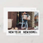 Neujahrliche neue Zuhause | Adressänderung im Foto Postkarte (Vorne/Hinten)
