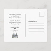 Neujahrliche neue Zuhause | Adressänderung im Foto Postkarte (Rückseite)