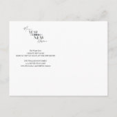 Neujahrliche neue Zuhause Ankündigungspostkarte (Rückseite)