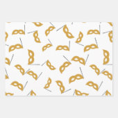 Neujahrliches Schwarz-Gold-Set 3 Geschenkpapier Set (Vorderseite 2)