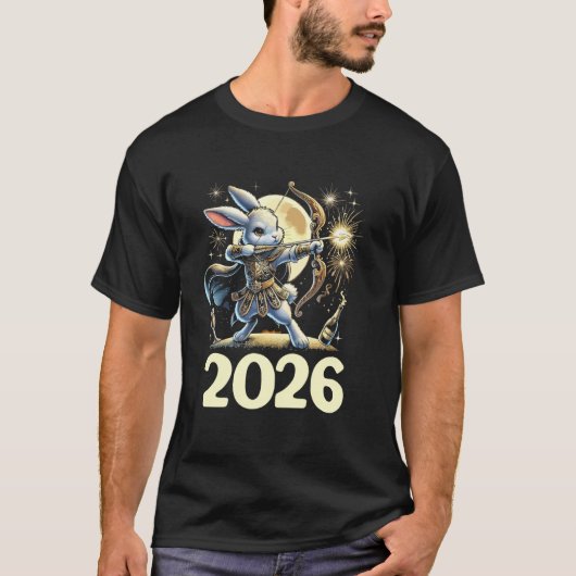 Neujahrs Bogenschütze Bogen Pfeil Bogenschießen Sp T-Shirt (Vorderseite)