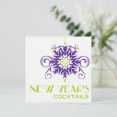 Neujahrs Cocktail-Party Einladung (Stehend Vorderseite)