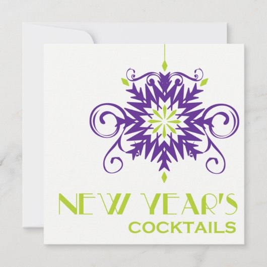Neujahrs Cocktail-Party Einladung (Vorderseite)