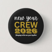 Neujahrs-Crew 2026 Button (Vorderseite)