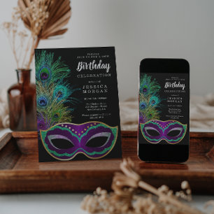Neujahrs-Einladung zum Mardi Gras Geburtstag in Ne Einladung