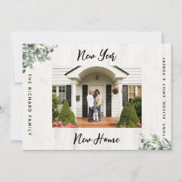 Neujahrs-Foto für die Ankündigung von Zuhause-Bewe