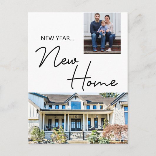 Neujahrs-Fotos zur Ankündigung neuer Zuhause (Vorderseite)