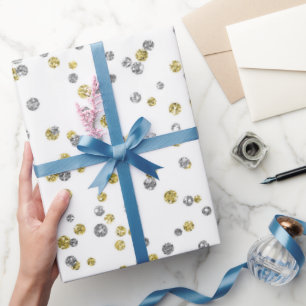 Neujahrs-Glitter-Muster Geschenkpapier