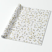 Neujahrs-Glitter-Muster Geschenkpapier (Ungerollt)
