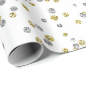 Neujahrs-Glitter-Muster Geschenkpapier (Rolleneckpunkt)