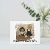 Neujahrs GlückPostkarte Postkarte (Stehend Vorderseite)