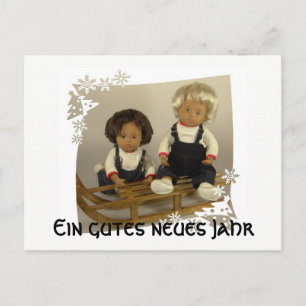 Neujahrs Glückwünsche Postkarte