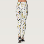 Neujahrs-Gold-Schwarze Konfetti Leggings (Rückseite)