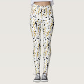 Neujahrs-Gold-Schwarze Konfetti Leggings (Vorderseite)